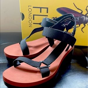 Fly London wedge sandal.